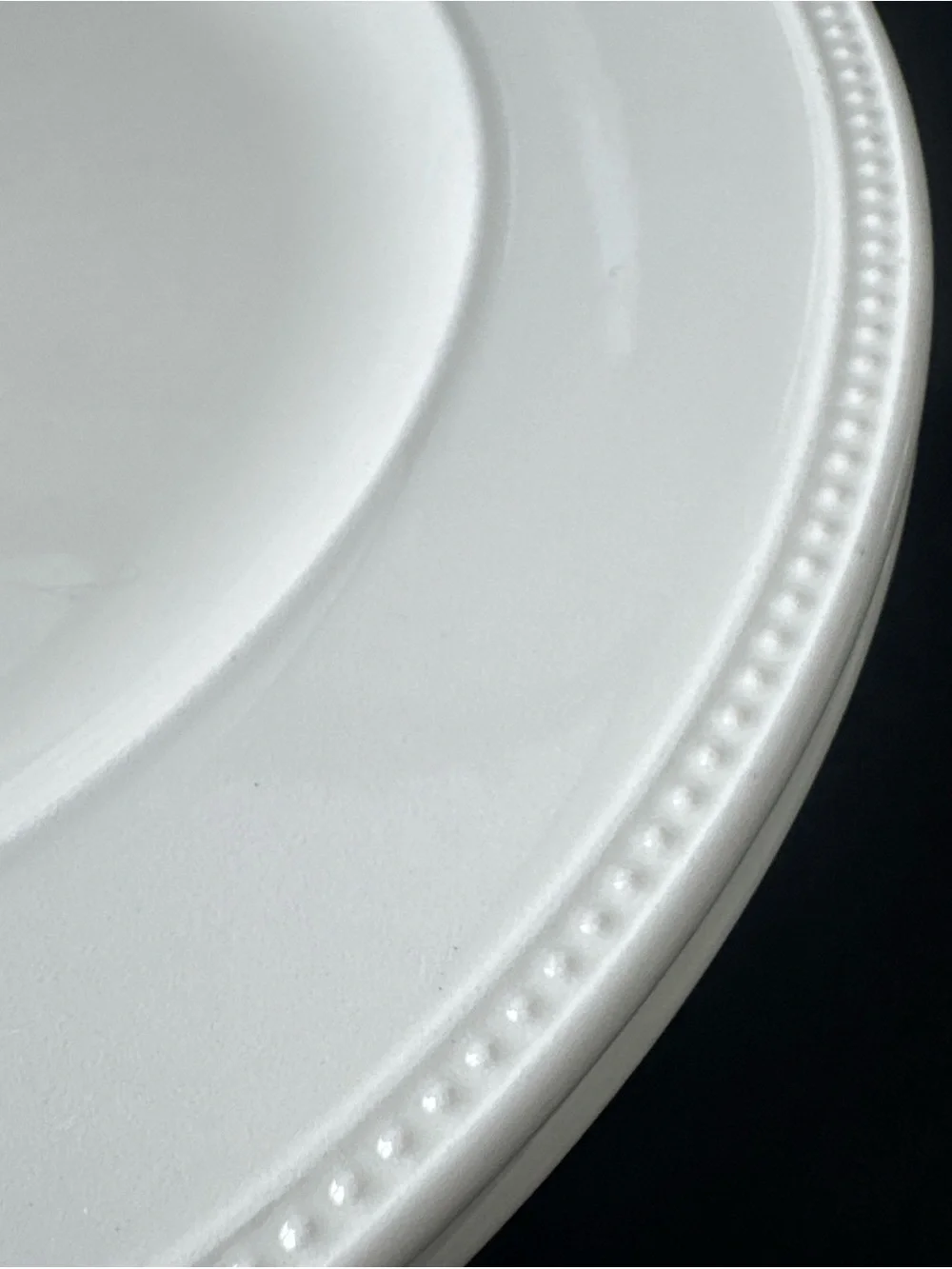 Wedgwood Windsor Cream White Dinner Plates Set of 4 Beaded Rim Made in England